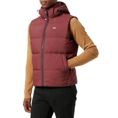 Abbildung von Tommy Jeans Steppweste TJM ESSENTIAL DOWN VEST EXT abnehmbare Kapuze mit Kordelzug