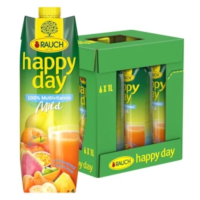 Abbildung von Rauch Happy Day Multivitamin mild sanft und säurearm mit 9 wertvollen Vitaminen Calcium 6x 1l Tetra Prisma
