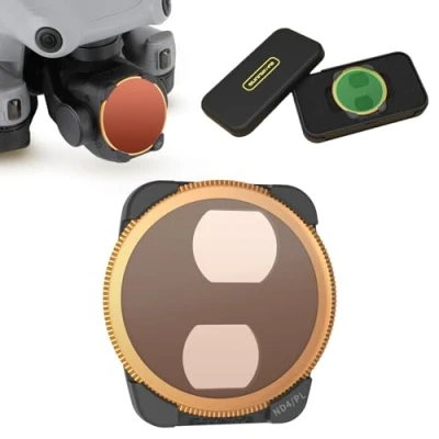Abbildung von MotuTech Filter für DJI AIR 3 Objektivfilter, Neutraldichtefilter, UV Filter, Polarisationsfilter HD (ND4PL)