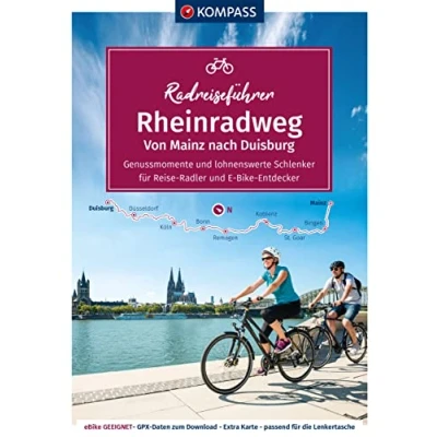 Abbildung von KOMPASS Radreiseführer Rheinradweg von Mainz bis Duisburg: mit Extra Tourenkarte, Reiseführer und exakter Streckenbeschreibung