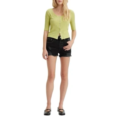 Abbildung von Levi&#039;s 501 Original Short Jeans Shorts, Damen, Größe: 26, Black denim