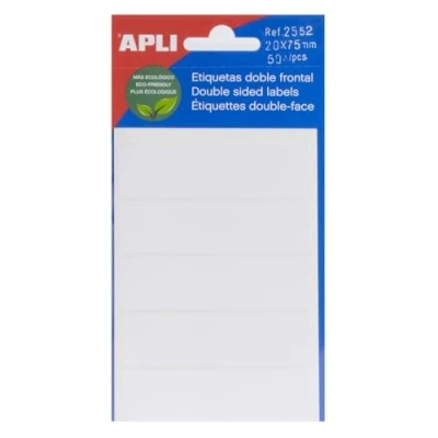 Abbildung von APLI 2552 Etiketten, 20 x 75 mm, Weiß, 5 Blatt