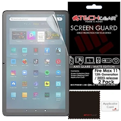 Abbildung von TECHGEAR [2 Stück] Matte Displayschutzfolien für Amazon Neue Fire Max 11 (2023/13. Generation) Anti Glare Blendschutz Schutzfolie Fire Max 2023