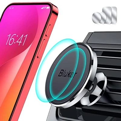 Abbildung von Blukar Handyhalterung für das Auto, sehr magnetisch Lüftungsgitter, universell mit 360 Rotation iPhone 15/14/13 und andere Geräte von 4 6,7 Zoll