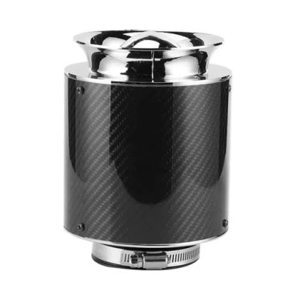 Abbildung von Auto Ansaugrohr Universal Luftfilter Mit Hohem Durchfluss 76 Mm/3 Zoll Reiniger Hohe Leistung Für Kaltlufteinlass Aus Kohlefaser Sportwagen Zubehör Lufteinlass Ansaugschlauch(High 175mm)
