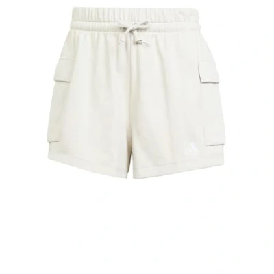 Abbildung von adidas Damen Essentials SMALL Logo French Terry Cargo Shorts, Wonder Alumina/White, XS