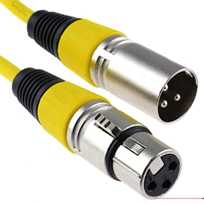 Abbildung von XLR 3 Polig Mikrofon Anschlusskabel Männlich Zum Weiblich Audio Kabel Gelb 6 m [6 Meter/6m]