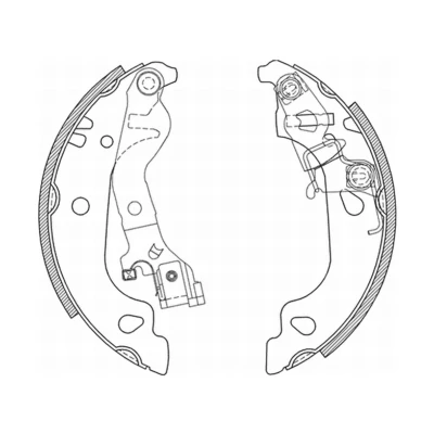 Abbildung von KRAFT 6023180 Bremsbacken Hinterachse 180,0 32,5 mit Zubehör, Hebel FIAT: Punto II Schrägheck