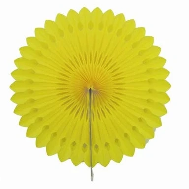 Abbildung von Creativery 1 Papierfächer 25cm (gelb 645) // Deko Papier Fächer Rosetten Blumen Raumdeko Papierrosetten Hängedeko