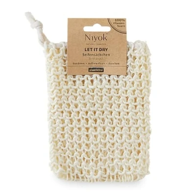 Abbildung von Niyok® Seifensäckchen aus Sisal Sisalsäckchen für Seife 100% Pflanzenfasern Seifenbeutel feste Dusche &amp; festes Shampoo Seifentasche zur Seifen Aufbewahrung Plastikfrei