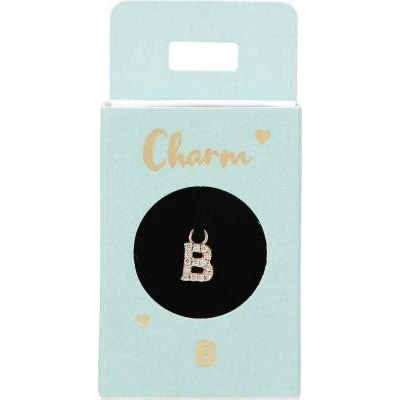 Abbildung von Depesche 11834 002 Charm Buchstabe B, vergoldeter Anhänger für Halsketten, Armband und Ohrringe, ideal als kleines Geschenk