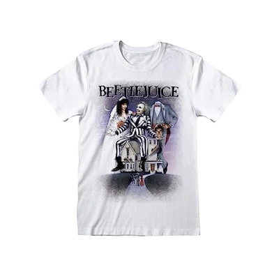 Abbildung von Henry Tiger Beetlejuice Poster Tshirt print, Herren, Größe: Large, White