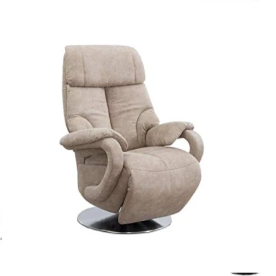 Abbildung von CAVADORE TV Sessel Istanbul / Fernsehsessel mit manuell verstellbarer Relaxfunktion 80 x 115 79 Lederoptik: Beige
