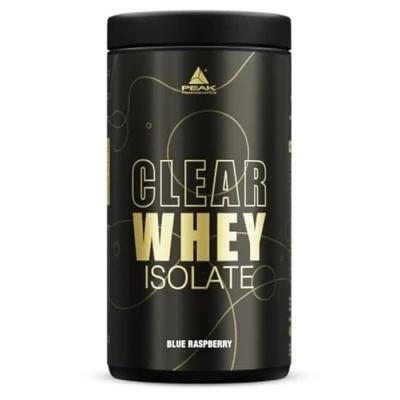 Abbildung von PEAK Clear Whey Isolate 450g Geschmack Blue Raspberry I 15 Portionen hochwertiges Protein klare Konsistenz fruchtiger, erfrischender fettfrei, zuckerfrei