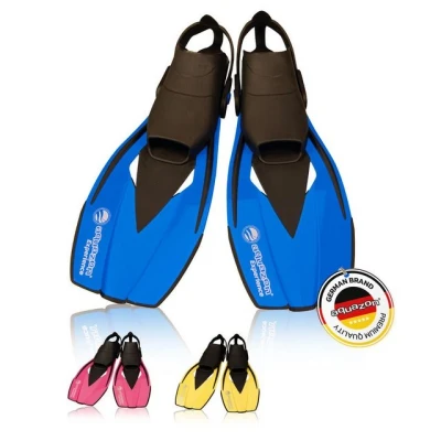 Abbildung von AQUAZON Flossen Experience, verstellbare Flossen, Schnorchelflossen, Taucherflossen, Schwimmflossen für Kinder und Erwachsene zum Schnorcheln, Schwimmen, Farbe:Blue, Größe :36 41