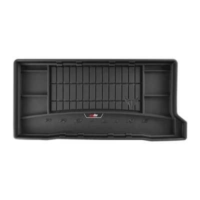 Abbildung von FROGUM ProLine 3D Gummimatte Exklusive Auto Kofferraummatte Kofferraumwanne mit Logo für FIAT 500 ab 2007 Bequemer Organiser Die höchsten Kanten Elegantes Design