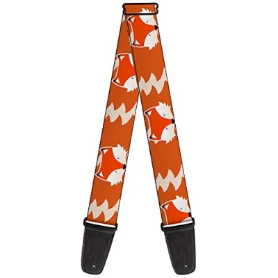 Abbildung von Buckle Down Gitarrengurt Fox Face Tail Orange Natur 2 Zoll breit (GS W30669)