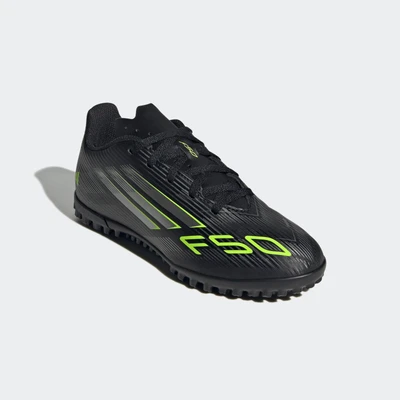 Abbildung von adidas Performance F50 CLUB Unisex Fußballschuh Multinocken core black/ironcoloured/lucid lemon für Kinder, Größe: 30 Schuhe