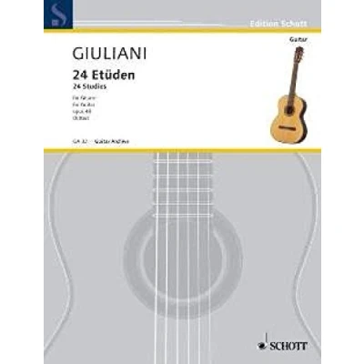 Abbildung von 24 Etüden: op. 48. Gitarre.: guitar. (Edition Schott)