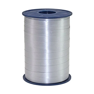 Abbildung von C.E. PATTBERG Geschenkband silber, 250 Meter Ringelband 10 mm zum Basteln, Dekorieren &amp; Verpacken von Geschenken zu jedem Anlass