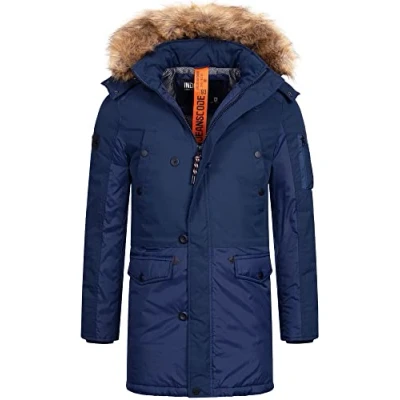 Abbildung von Indicode Jeans JARL Wintermantel, Herren, Größe: Small, Navy