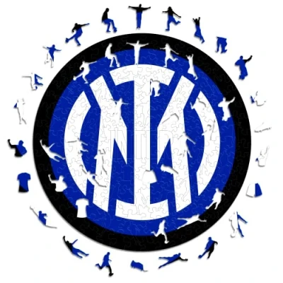 Abbildung von Inter Iconic Puzzles, FC Logo, offizielles Produkt, Holzpuzzle für Erwachsene und Kinder, 100% nachhaltiges Holz, Größe L, 500 Stück
