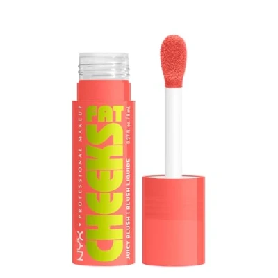 Abbildung von NYX Professional Makeup Fat Cheeks Juicy Blush Flüssiges Rouge, 12H Halt, Bis zu 24H Feuchtigkeit, Mit Himbeer &amp; Kiwiöl, Farbe: Papaya Plump, 8 g