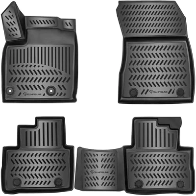 Abbildung von ELMASLINE Auto Fußmatten Gummi (4 St), für NISSAN QASHQAI J12 (2021 2024) Verbrenner (Benzin/Diesel) 3D Gummimatten mit extra hohem Rand mehr Schutz Passend Baujahre:, 2021 2024