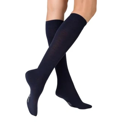 Abbildung von KUNERT Damen Kniestrümpfe Soft Wool Cotton weich Marine 0360 35 38