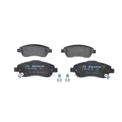 Abbildung von BOSCH 0 986 494 379 Bremsbelagsatz Low Metallic mit akustischer Verschleißwarnung Montageanleitung, Anti Quietsch Blech, Schrauben