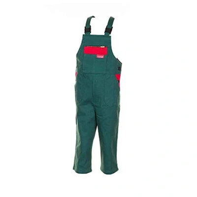 Abbildung von Planam Größe 86/92 Kinder Junior Latzhose BW mittelgrün rot Modell 0166