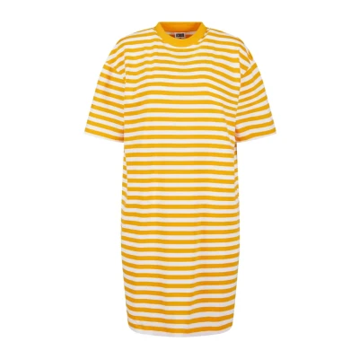 Abbildung von Urban Classics Striped Jerseykleid, Damen, Größe: Large, White magicmango