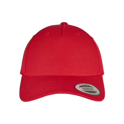 Abbildung von Flexfit YP Classics 5PANEL Curved Visor Snapback Cap, Größe: One Size, Red