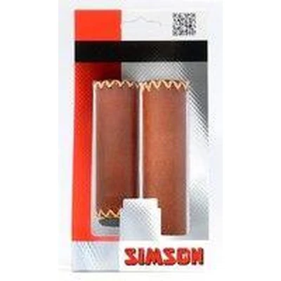 Abbildung von Simson Griffe Satz Leder Braun Kurz/lang