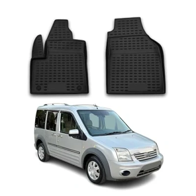 Abbildung von OMAC 2620443 Fußmattensatz Gummi, TPE (thermoplastischer Elastomer) 2 schwarz FORD: Transit Connect Mk1 Kastenwagen