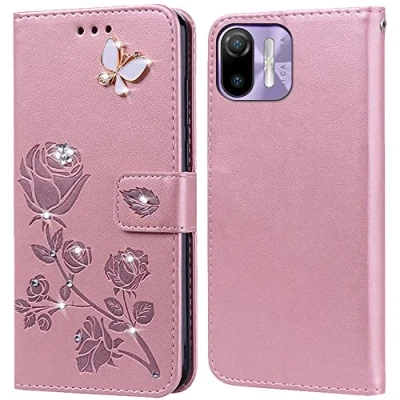 Abbildung von PKQTOP Hülle für Ulefone Note 6/Note 6P/Note 6T Handyhülle,Klappbar Tasche Case,Standfunktion,Kartenfach,Silikon Bumper,Stoßfeste Schutzhülle Cover