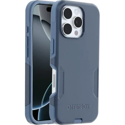 Abbildung von OtterBox Commuter Series MagSafe Hülle für iPhone 16 Pro Max, sturzsicher, schützende Hülle, 3X getestet nach Militärstandard, Blau