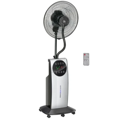 Abbildung von Nebel Ventilator mit Sprühnebel Standventilator Wasserkühlung Schwarz