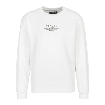 Abbildung von Replay French Terry Sweatshirt, Herren, Größe: XL, Off white