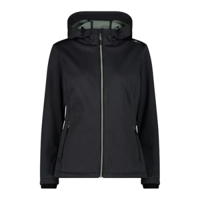 Abbildung von CMP Damen Softshelljacke mit fester Kapuze, Anthrazit, 46