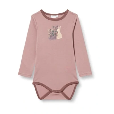 Abbildung von NAME IT Mädchen NMFWILLIT Wool LS XXIII Body, Moonbeam/AOP, 98