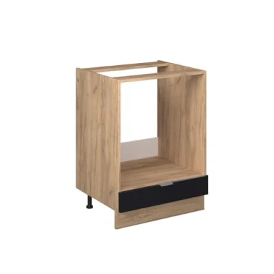 Abbildung von Vicco Herdumbauschrank Fame Line, Schwarz gestreift, 60 cm ohne Arbeitsplatte