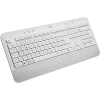 Abbildung von Logitech Signature K650 Comfort kabellose Tastatur mit Handballenauflage, BLE Bluetooth/Logi Bolt USB Empfänger, Soft Touch Tastatur, Numpad, PC/Windows/Mac, Deutsches QWERTZ Weiß