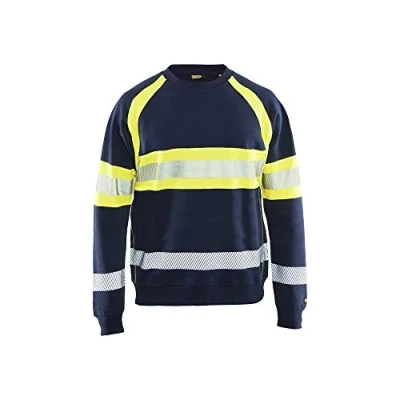 Abbildung von Blaklader 33591158 HOCHVISKOSER PULLOVER, Marineblau/Gelb, grootte XXXL