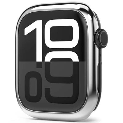 Abbildung von Ringke Bezel Styling Kompatibel mit Apple Watch 10 42mm hulle, Rahmenring Schutzfolie Klebefolie Kratzfest Edelstahl Schutzhülle 42 01 (ST) Silver