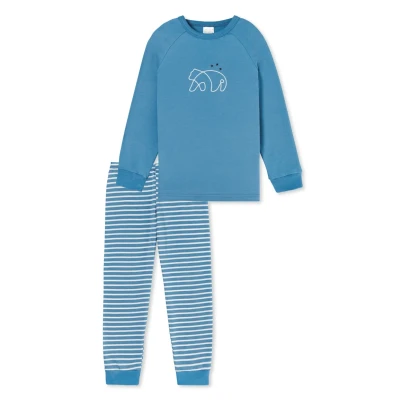 Abbildung von Schiesser Natural LOVE Pyjama für Kinder, Größe: 92, Blau