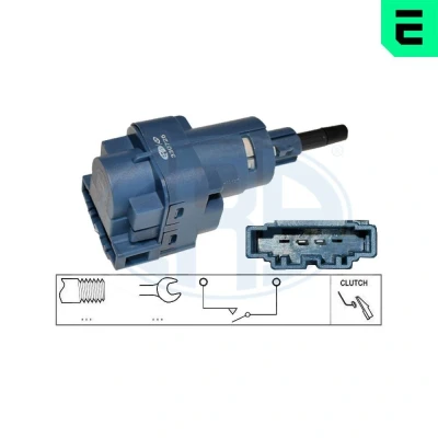 Abbildung von ERA 330725 Bremslichtschalter mechanisch 2 VOLKSWAGEN: Golf 4 Schrägheck, Polo IV Touran I, AUDI: A4 B7 Avant, Limousine