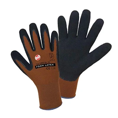 Abbildung von L+D 14902 10 Schutzhandschuh schwarz, braun Nylon