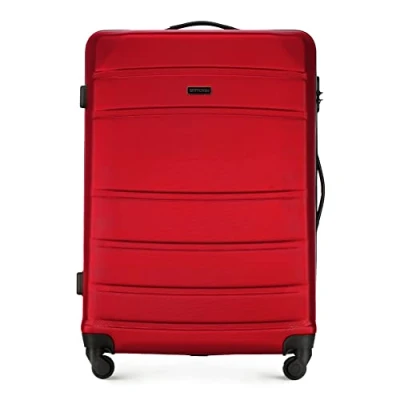 Abbildung von WITTCHEN Globe Line Großer Koffer Trolley Reisekoffer aus ABS Hartschale 4 Rollen Zahlenschloss Größe L Rot