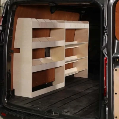 Abbildung von Vanify Kompatibel mit Ford Transit Custom L1 2012+ Fahrzeugeinrichtung Fahrzeugregale, Werkzeugkasten und hinteres Regal